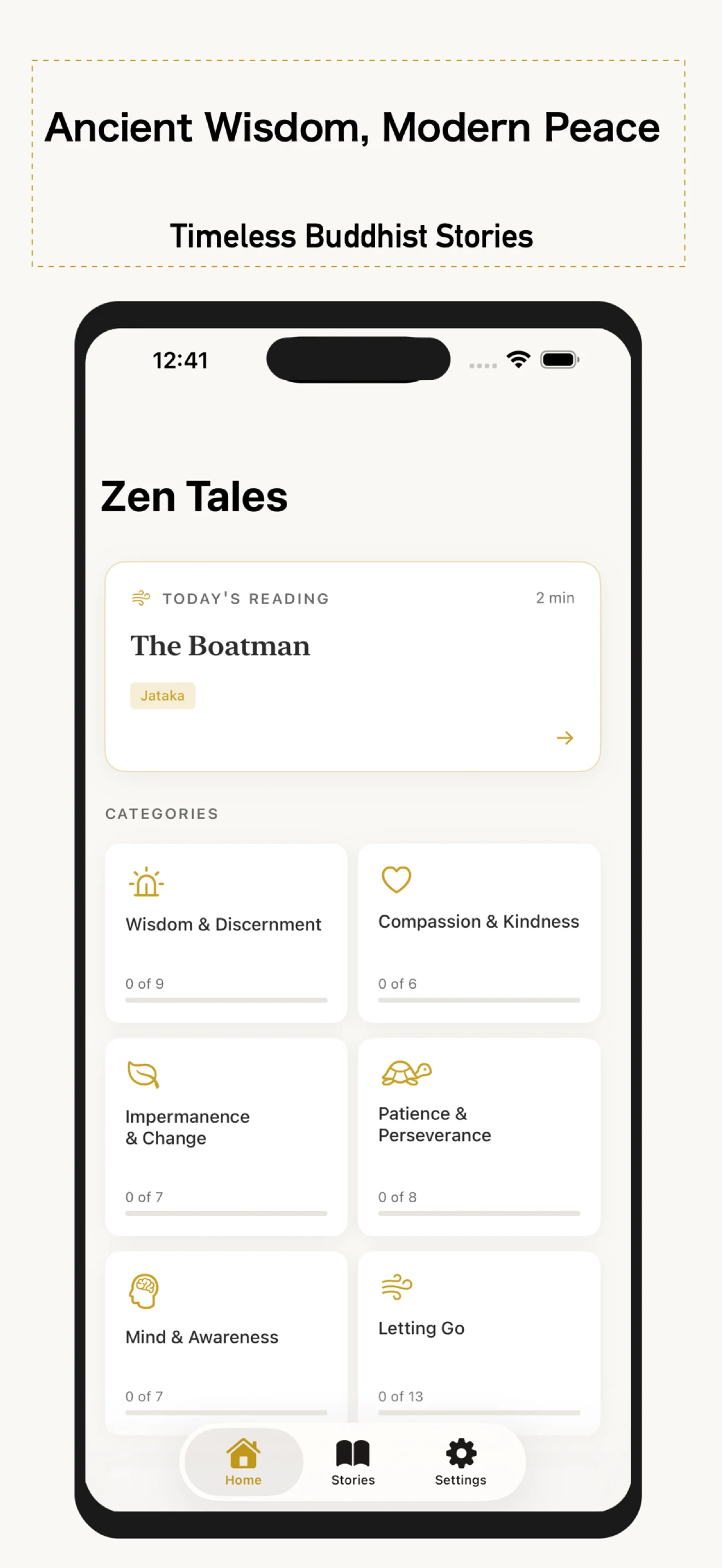 Zen Tales app screenshot